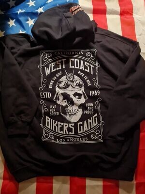 Hoodie West Coast Biker Gang Größe XL