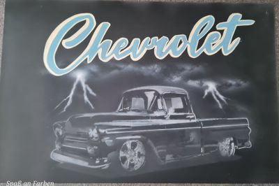 Blechschilder mit Airbrush