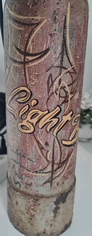 Druckflasche Lampe