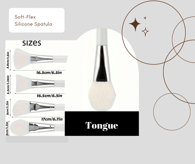 1 pc. Soft-Flex Silicone Spatula - Tongue Shape