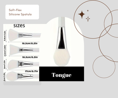1 pc. Soft-Flex Silicone Spatula - Tongue Shape