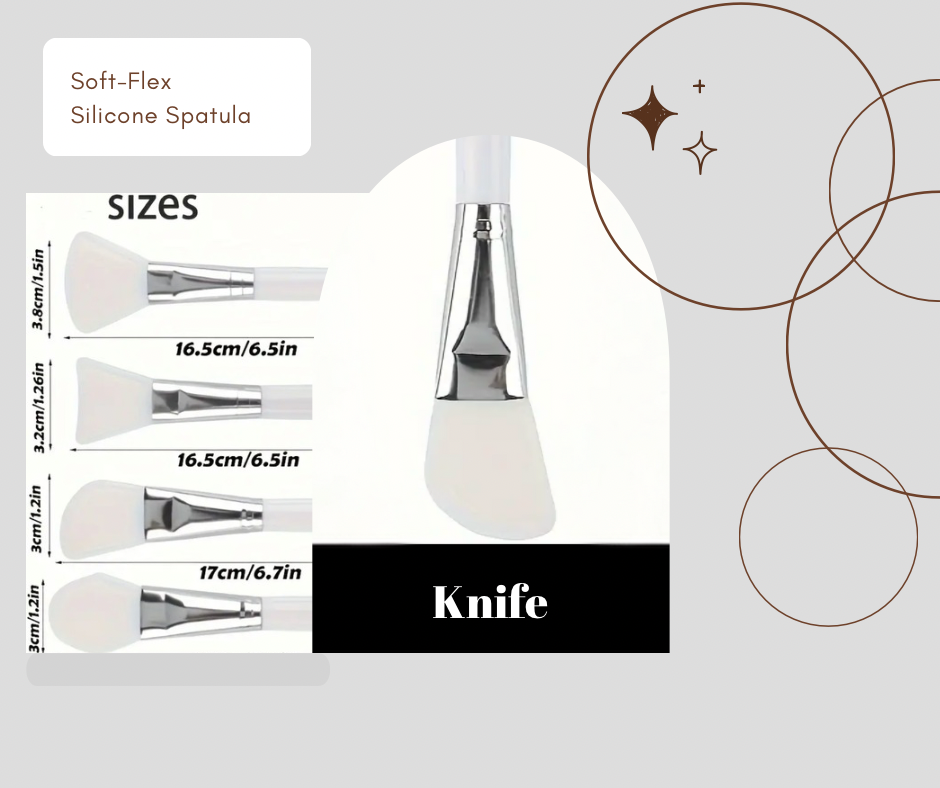 1 pc. Soft-Flex Silicone Spatula - Knife Shape