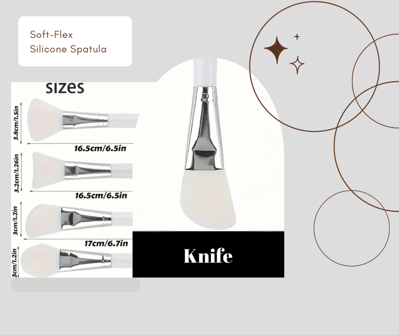 1 pc. Soft-Flex Silicone Spatula - Knife Shape
