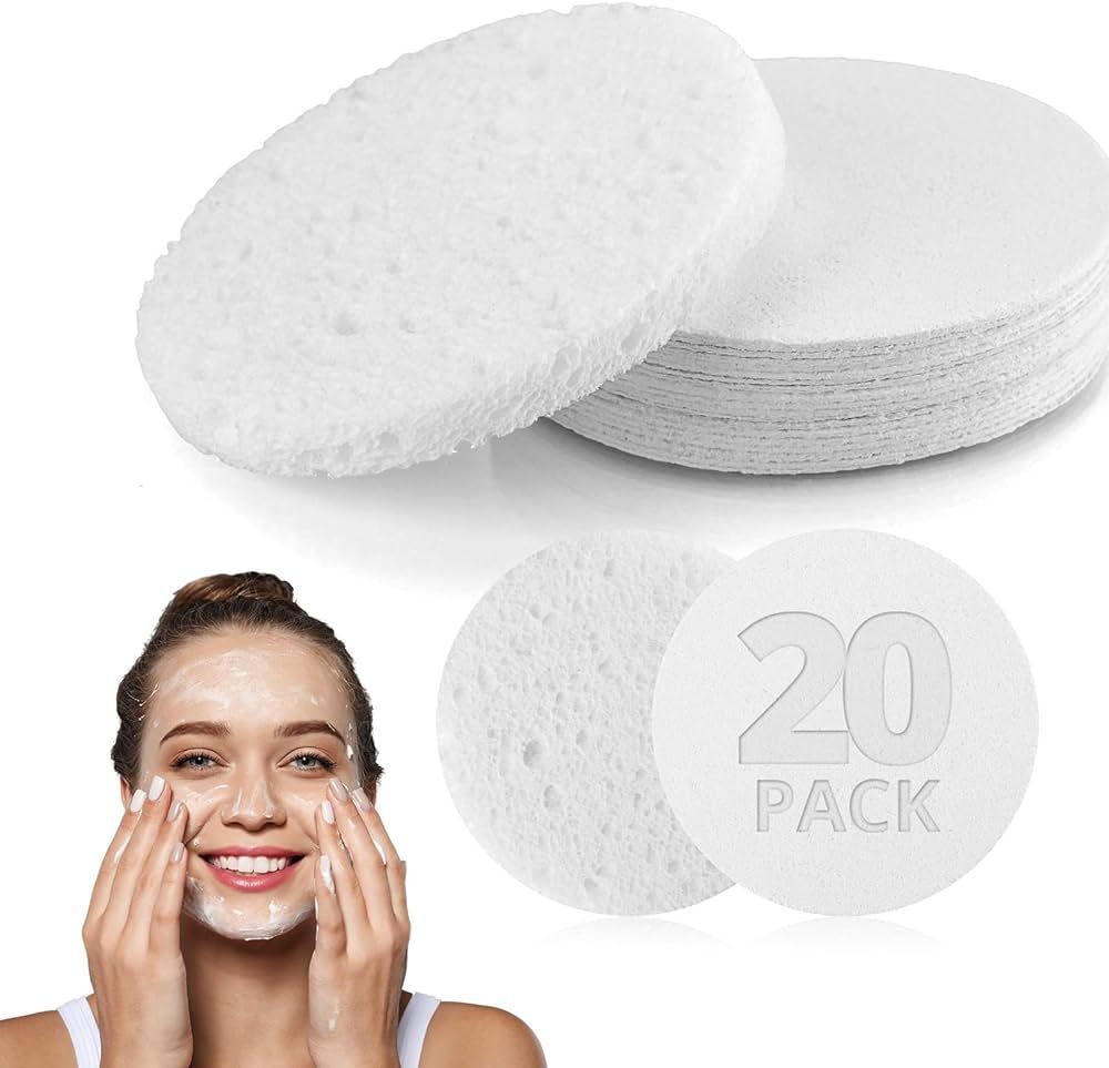 Compressed Natural Facial Sponges 20 ct - WHITE