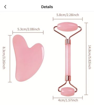 Facial Roller and Gua Sha Resin Facial Tool - PINK
