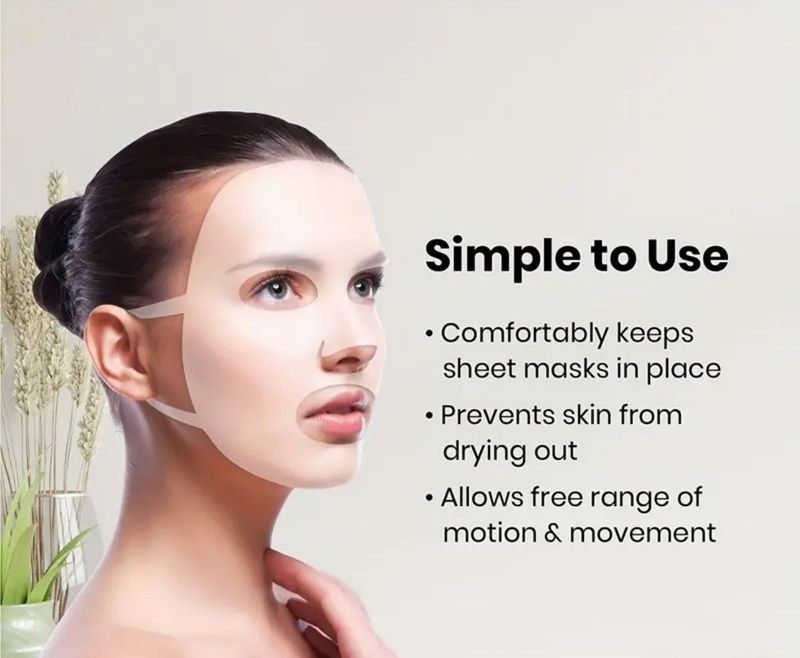 Reusable Silicone Face Mask Reusable silicone face mask worn over a sheet mask
