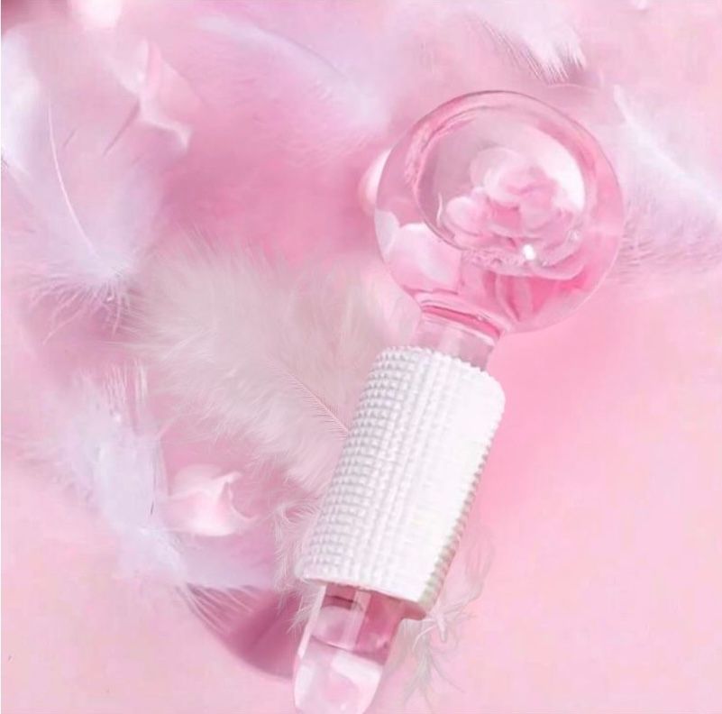 Facial  Beauty Ice Globes - Light Pink Petals ( ONE GLOBE) in box
