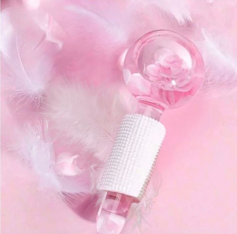 Facial  Beauty Ice Globes - Light Pink Petals ( ONE GLOBE) in box