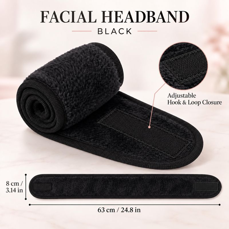 Facial Spa Headband - Black Facial Spa Headband - Black