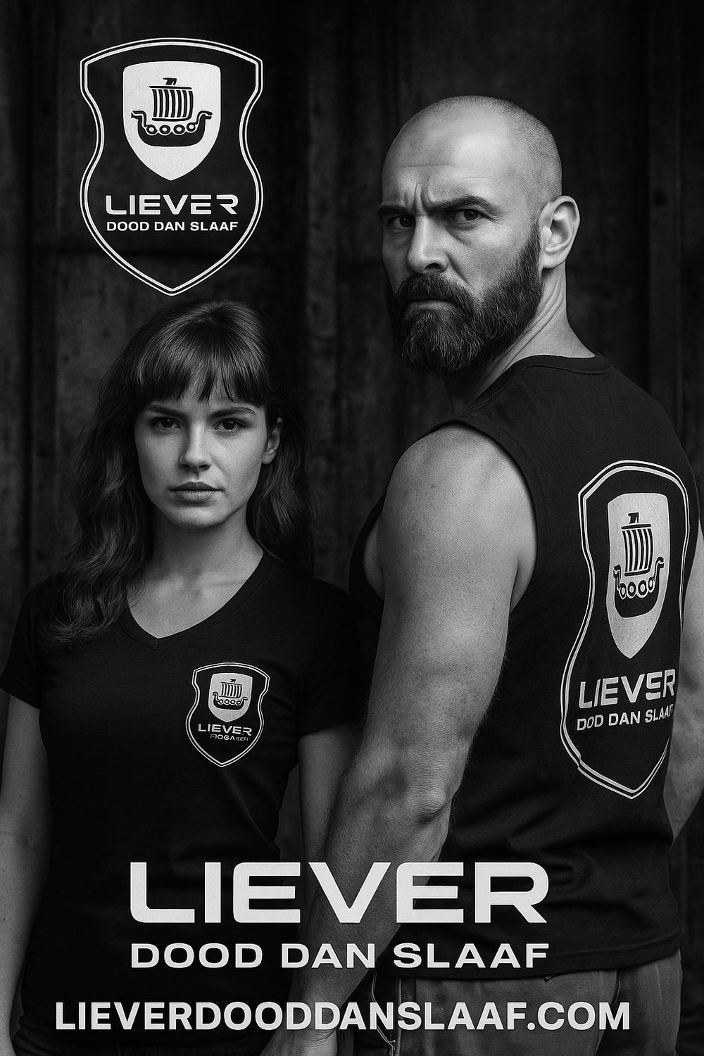 ‘Liever Dood Dan Slaaf®️’ Heren T-SHIRT Zwart, Grijs of Wit. GRATIS VERZENDING