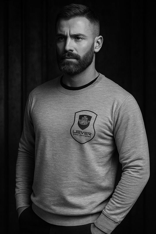 ‘Liever Dood Dan Slaaf®️’ Sweaters voor Dames en Heren in Grijs 100% Katoen. GRATIS VERZENDING