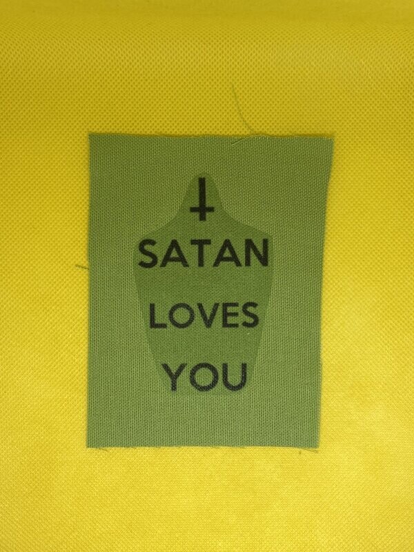 Satan Loves You Patch green