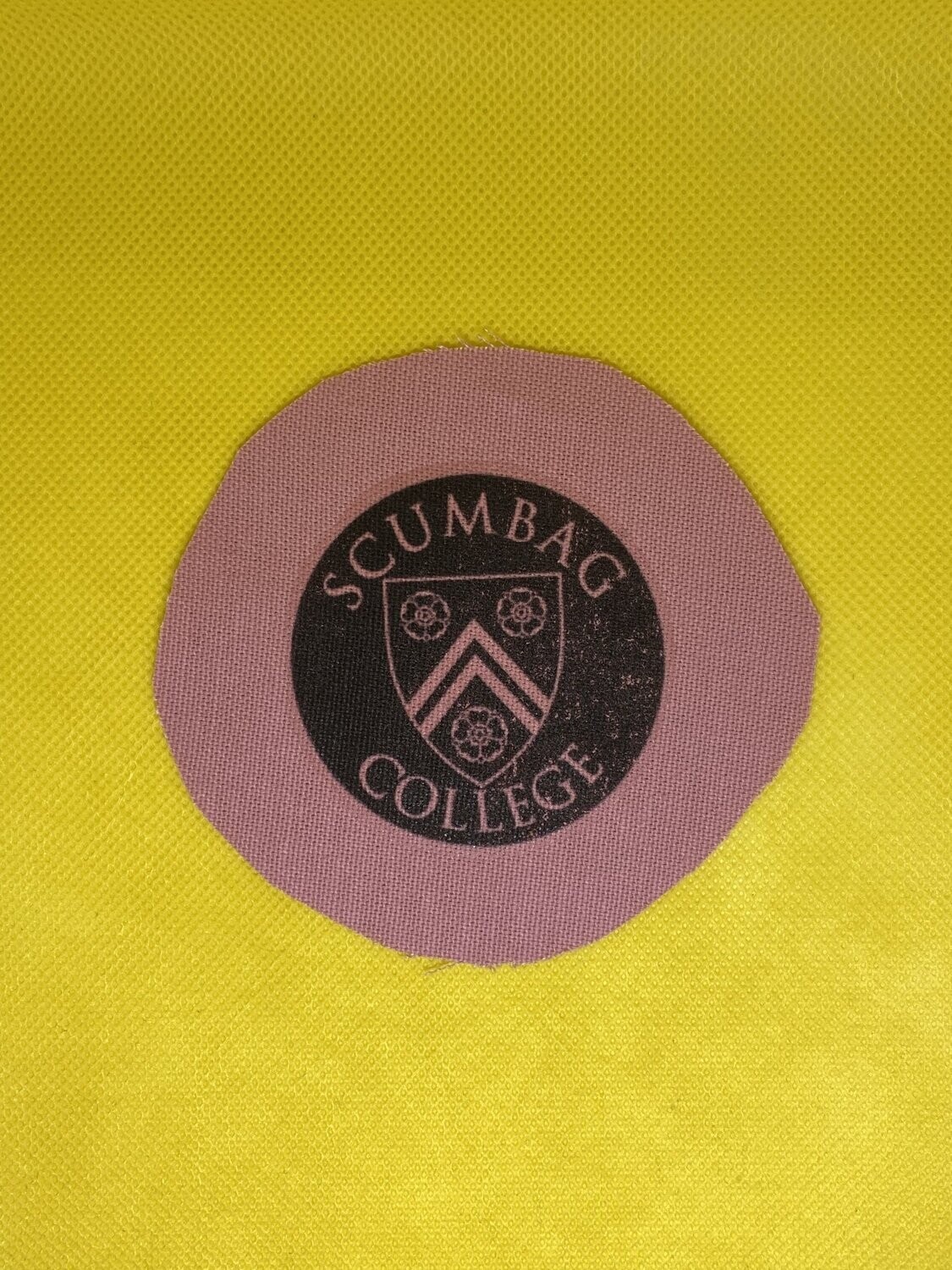 Scumbag College Patch pink