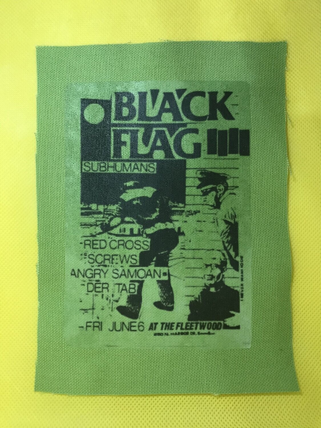 Black Flag original gig poster Patch