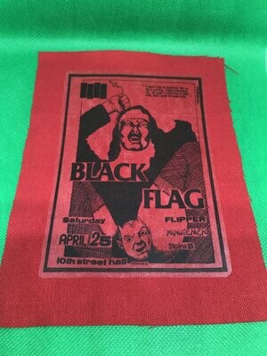 Black Flag original gig poster Patch