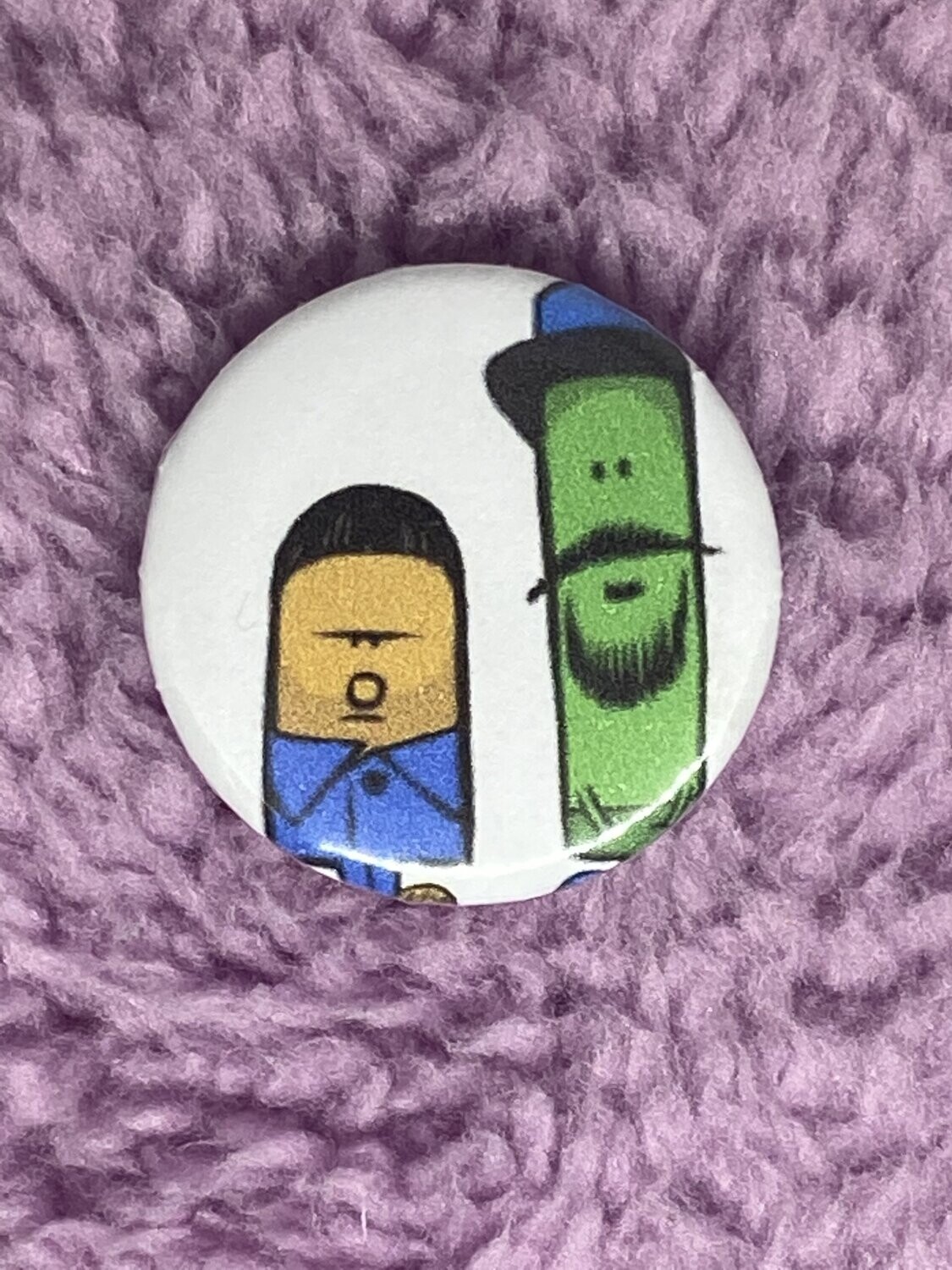Sleaford Mods cartoon Badge
