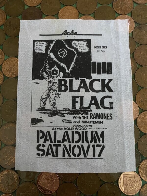 Black Flag original gig poster Patch