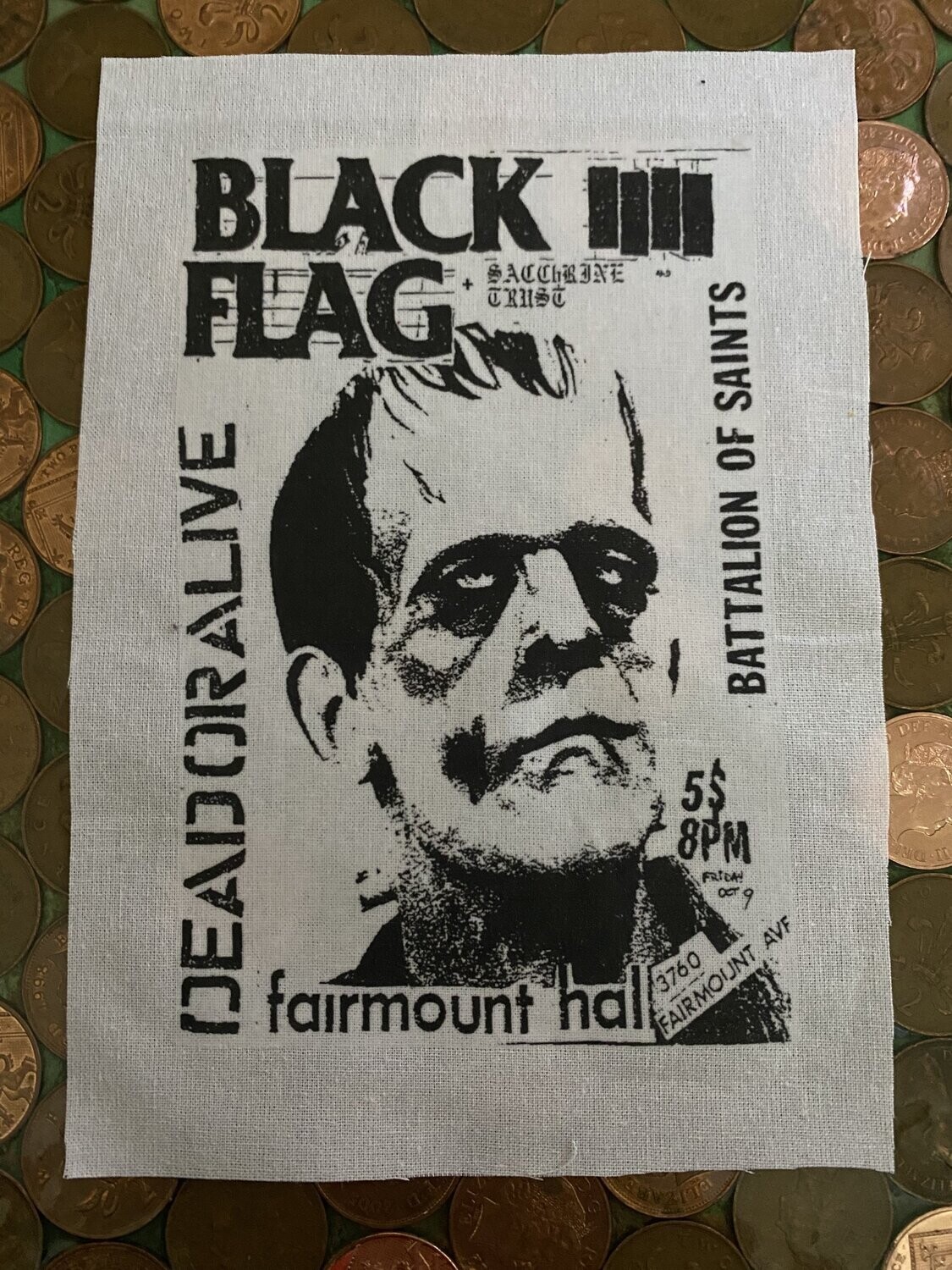 Black Flag original gig poster Patch
