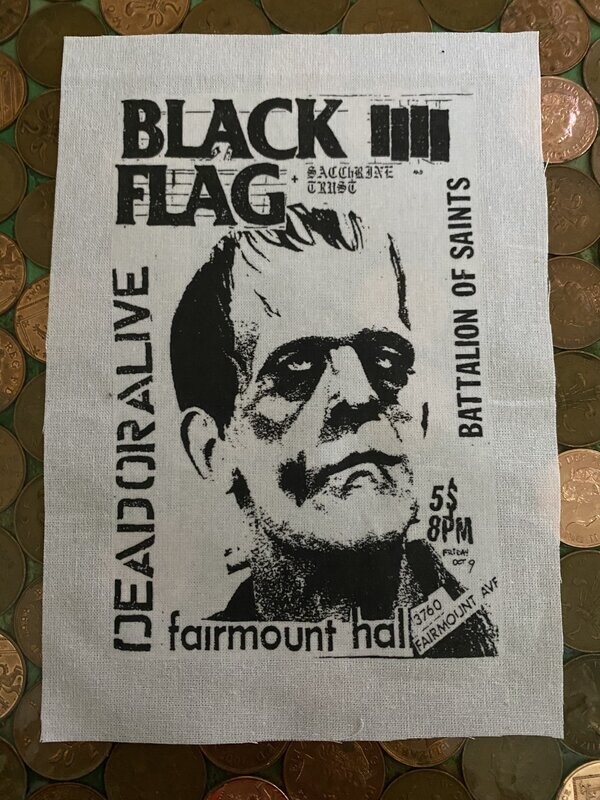 Black Flag original gig poster Patch