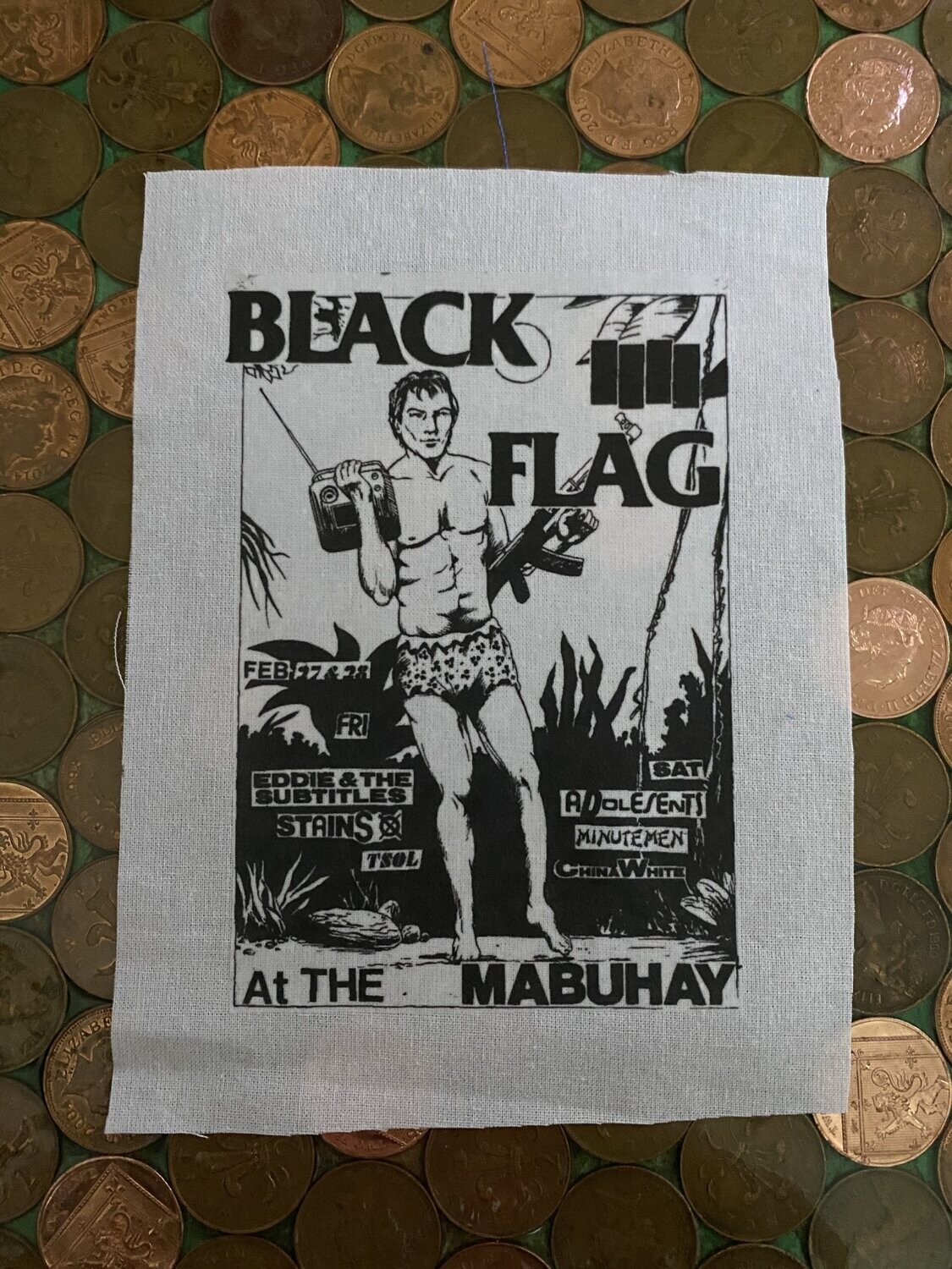 Black Flag original gig poster Patch