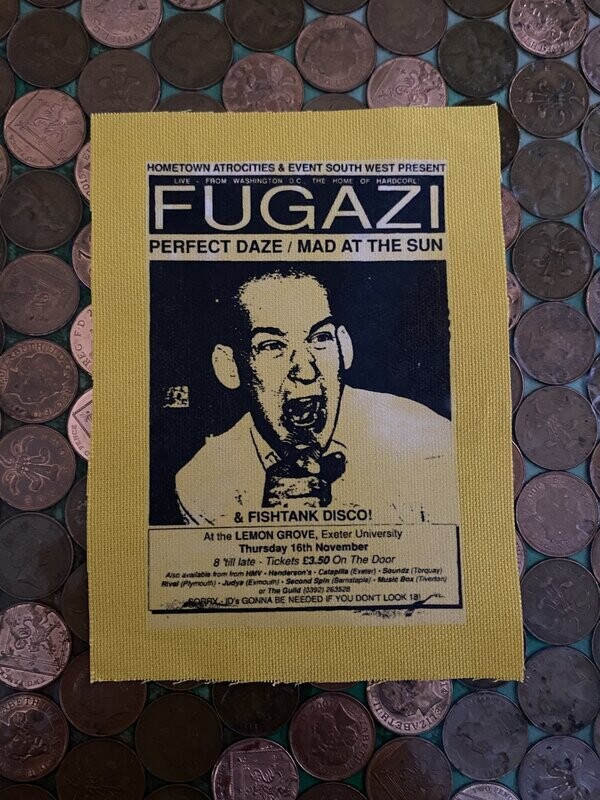Fugazi gig poster patch