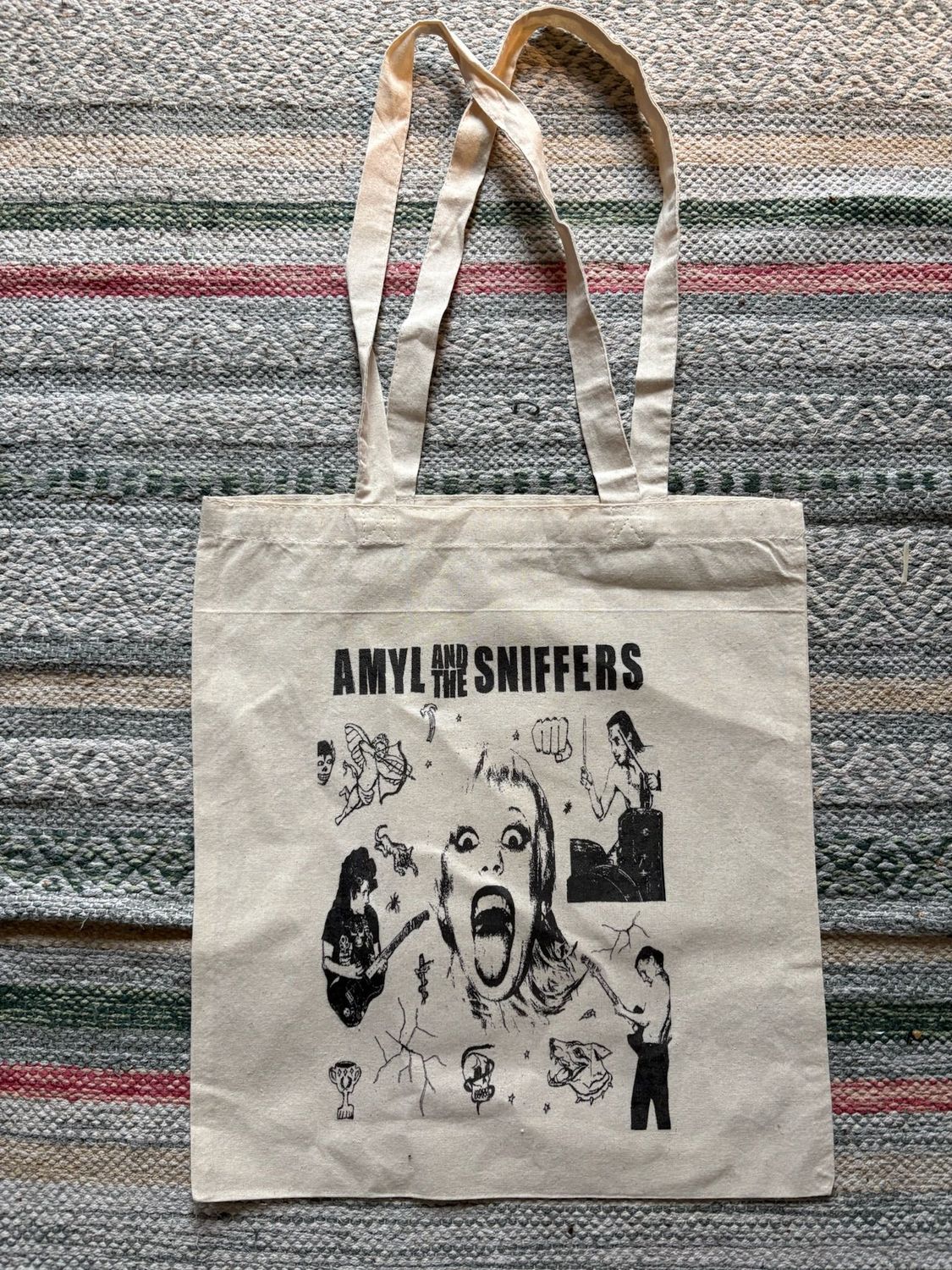 Amyl and the Sniffers - white Tote Bag