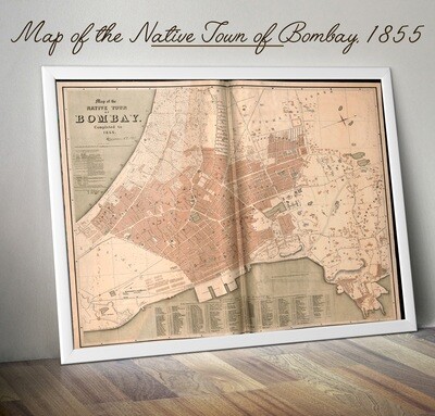 Map of the Native Town of Bombay, 1855