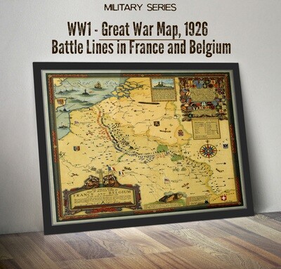 World War I - The Great War Map, 1926