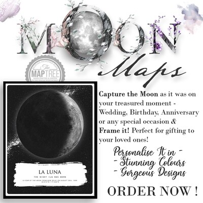 Moon Map Original Collection - Cosmic Gray