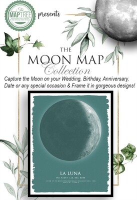 Moon Map Original Collection - Aqua Nebula