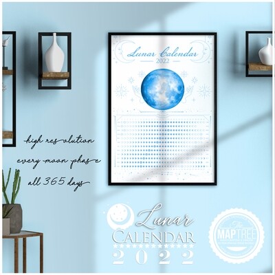 Lunar Calendar - Powder Blue