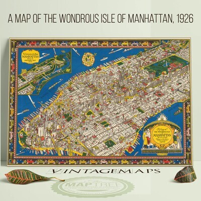 A map of the Wondrous Isle of Manhattan, 1926