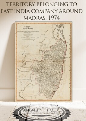 Jahgir Lands of East India Company around Madras, 1794