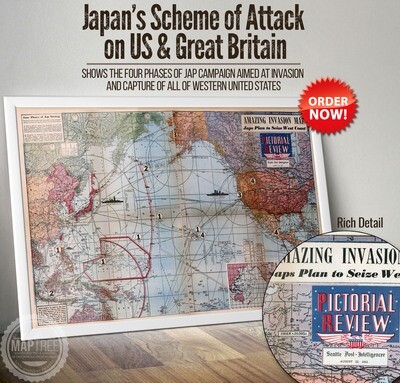 Japan&#39;s Scheme of Attack on US &amp; Great Britain, 1943