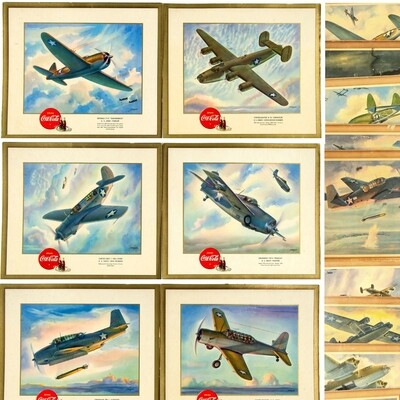 Coke WW2 Aircraft Posters