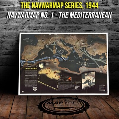 NavWarMap No. 1 The Mediterranean, 1944