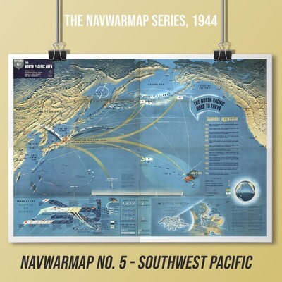 NavWarMap No. 4 The North Pacific Area, 1944