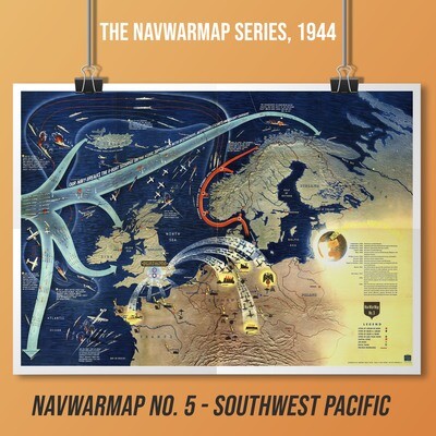NavWarMap No. 3 - World War II in the North Sea Area, 1944