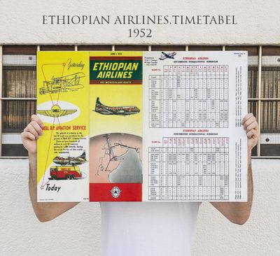 Ethiopian Airlines Timetable, June 1952