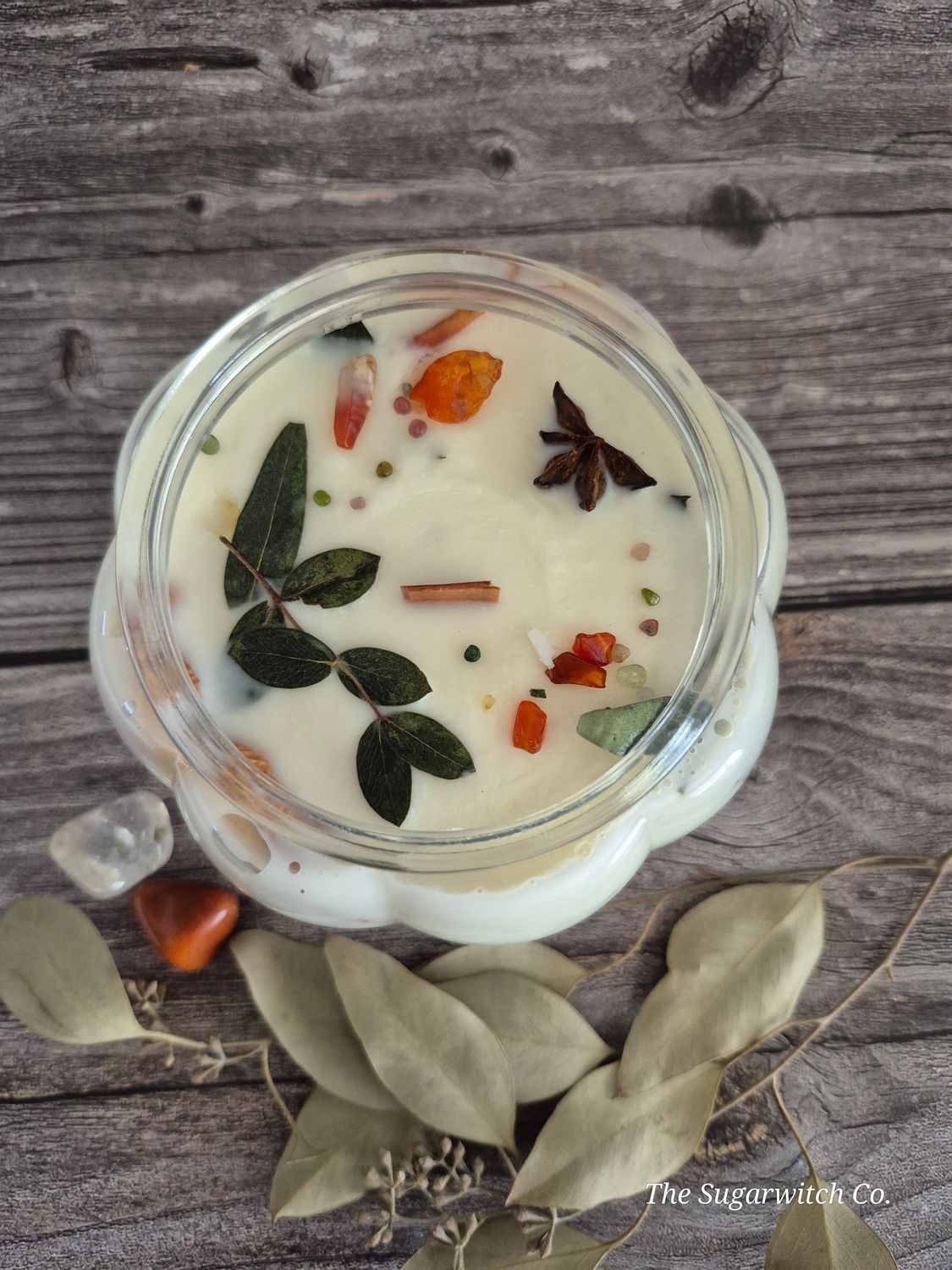 Glass Pumpkin Botanical Candle - Samhain