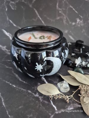 Glass Pumpkin Botanical Candle - Cherry Moon