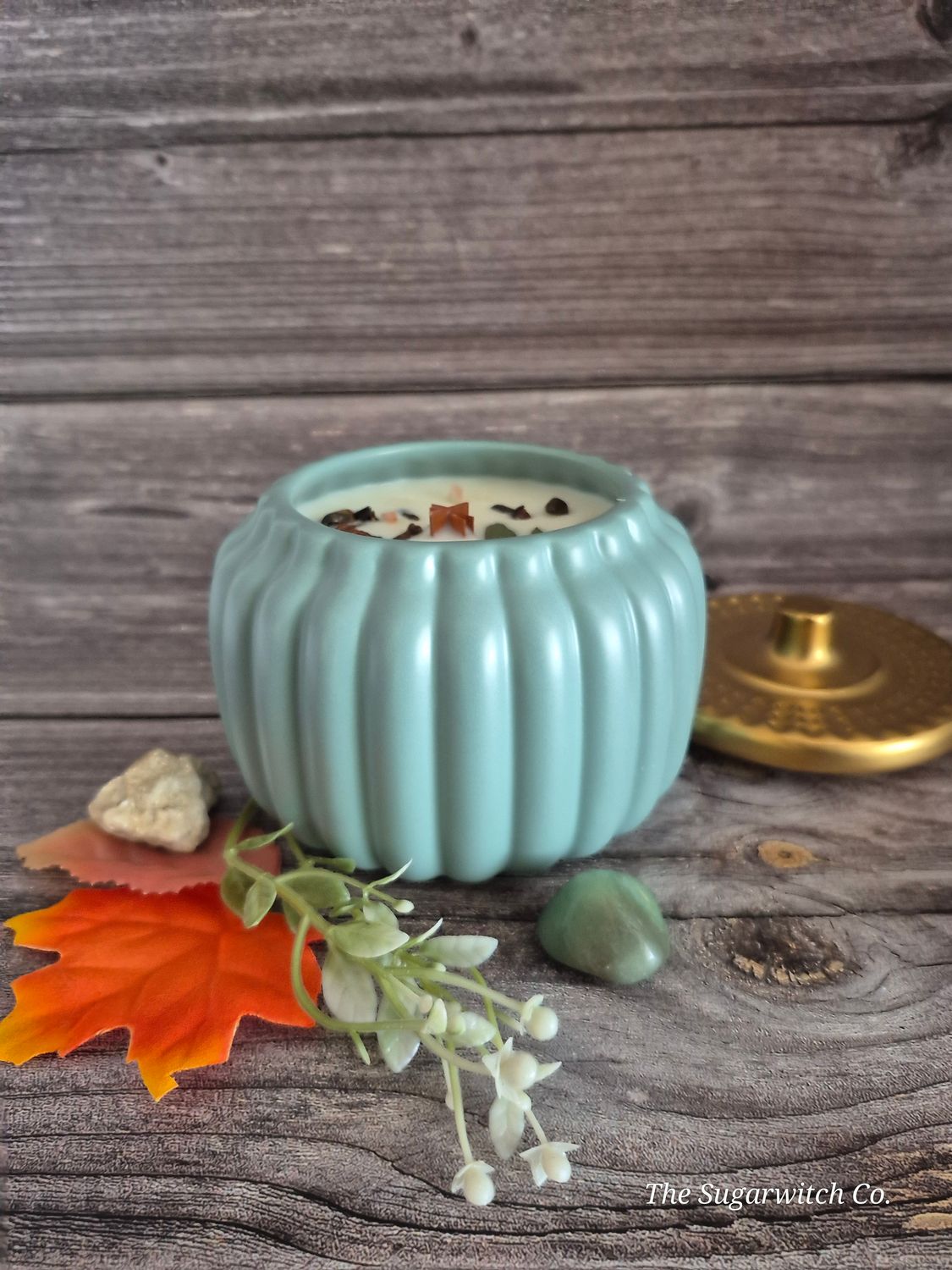 Ceramic Pumpkin Botanical Candle - Lucky Pomander