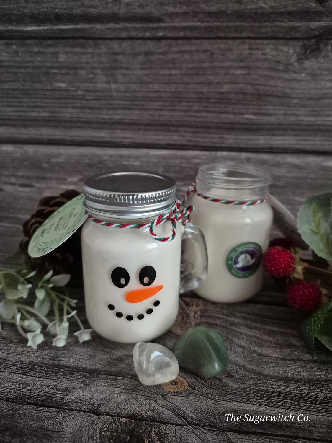 Glass Snowman Jar Candle - Merry Yule