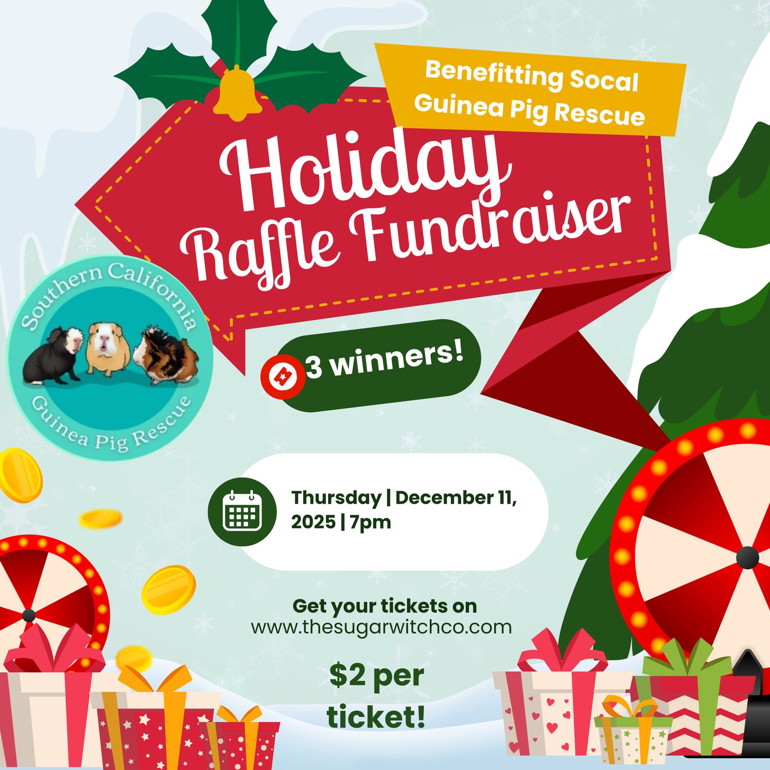 Raffle Tickets benefitting SoCal Guinea Pig Rescue