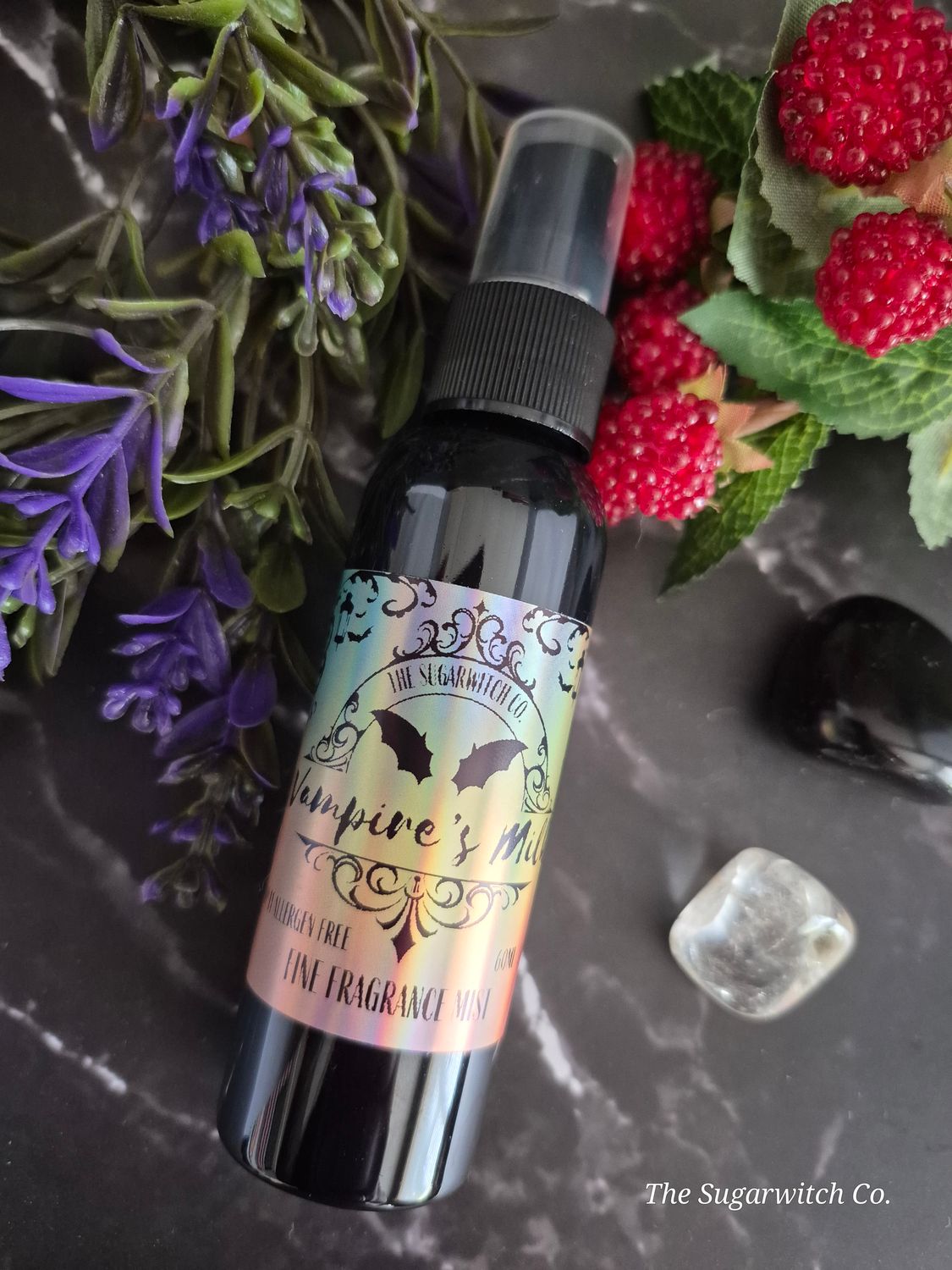 fine fragrance mist in ever popular Vampire's Milk, a delicious blend of dark berries, plum, and vanilla (dairy free) milk!