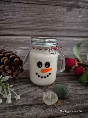 Glass Snowman Jar Candle - Merry Yule