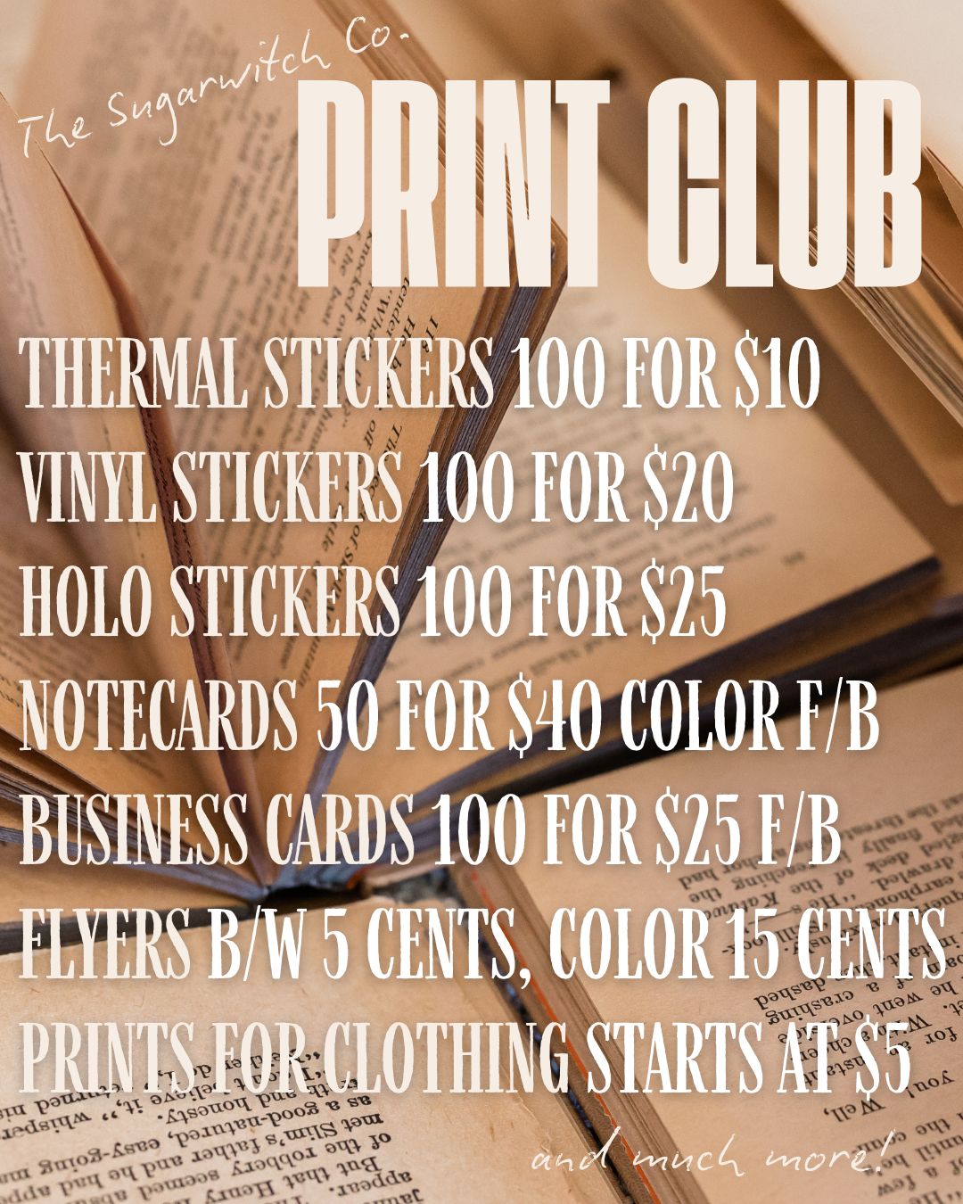 Sugar Witch Print Club Products