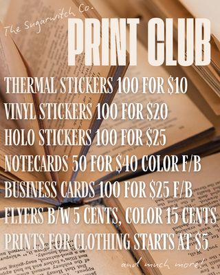 Sugar Witch Print Club Products Sugar Witch Print Club Products