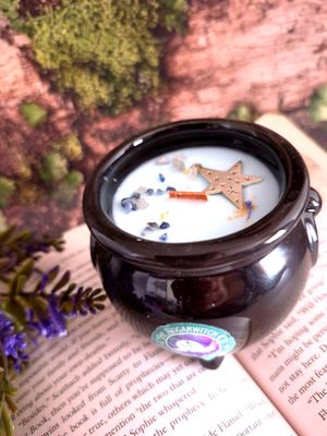 Ceramic Cauldron Candle - Whimsigoth