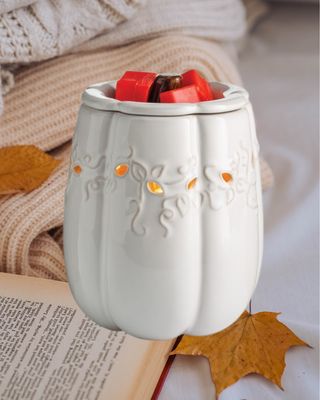 White Pumpkin Illumination Wax Melter Warmer